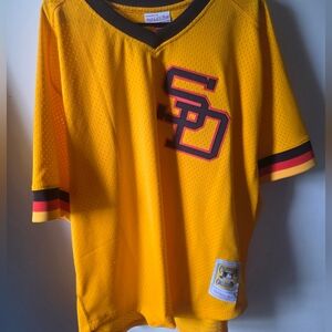 Mitchell & Ness Tony Gywnn Premium Gold Mesh Batting Practice Jersey 2XL